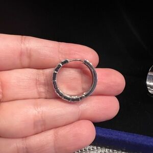 Diamond white gold Hoop earrings